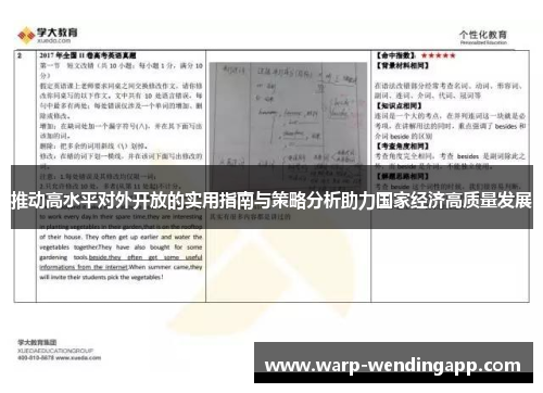 推动高水平对外开放的实用指南与策略分析助力国家经济高质量发展 推动高水平对外开放的实用指南与策略分析助力国家经济高质量发展