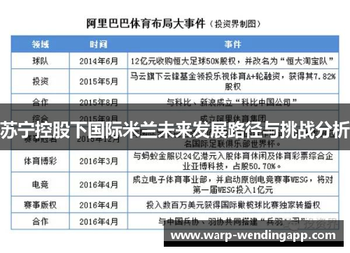 苏宁控股下国际米兰未来发展路径与挑战分析 苏宁控股下国际米兰未来发展路径与挑战分析
